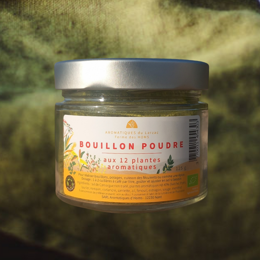 Bouillon Poudre Bio aux plantes Aromatiques d'Aveyron (125g)