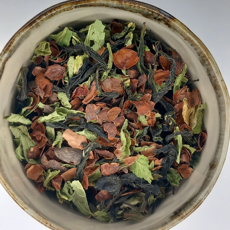 Thé Vert d'Occitanie Menthe et Cacao de l'île de la Réunion