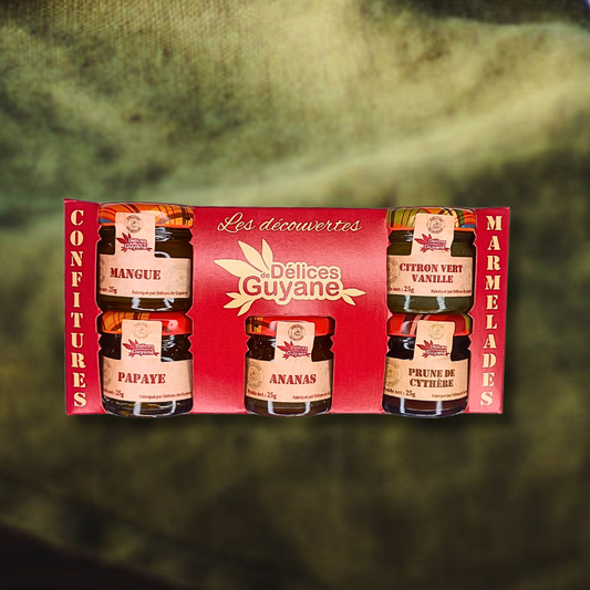 5 confitures aux fruits de Guyane Française (5×25g) - Coffret découverte